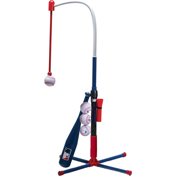 PLAYBALL Franklin Sports Grow-with-Me 2IN 1 Kids Baseball Batting Tee Set - Picture 1 of 5